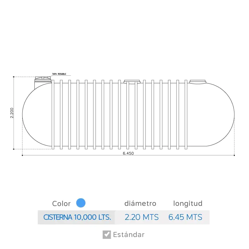 medidas oruga 18000 litros