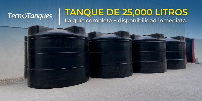 Tanque de 25,000 litros Tecnotanques en planta, disponibilidad inmediata